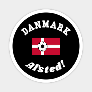 ⚽ Danmark Football, Dannebrog Flag, Let's Go! Afsted! Team Spirit Magnet